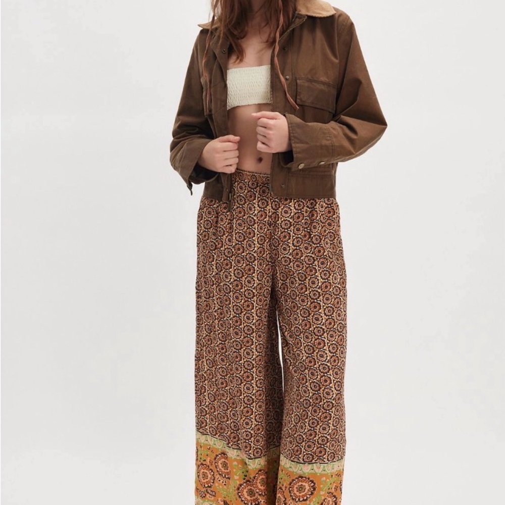 Spell Brown and Sannah Ochre Wide Leg Pants